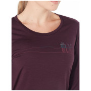 Tricou femei Icebreaker Women`s Tech Lite LS Low Crewe Skis in Snow