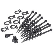 Set de cuie Bo-Camp Screw pegs set 8 pcs gri închis Grey