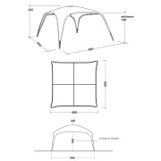 Perete pentru adăpost Outwell Event Lounge XL Side Wall