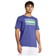 Tricou bărbați Under Armour Team Issue Wordmark SS albastru/verde Starlight/MatrixGreen/Celeste