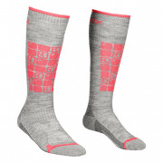 Șosete femei Ortovox W's Ski Compression Socks gri/roz
