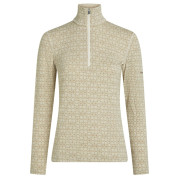 Tricou funcțional femei Icebreaker Women M 260 Tech Vertex LS HZ AlpGeo bej/alb Undyed/Cumin/J