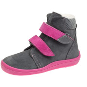 Încălțăminte barefoot pentru copii Beda Isabel Grey/Pink