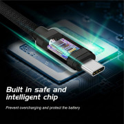Cablul de încărcare și de date Swissten Textile USB / USB-C 1,2 m