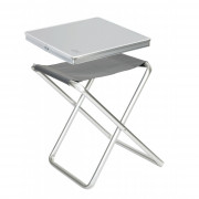 Scaun / masă Bo-Camp Stool top - Foldable gri