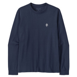 Tricou bărbați Patagonia M's L/S MW Hut Tripper Skyline T-Shirt albastru New Navy