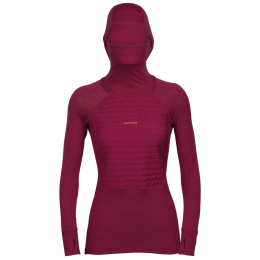 Hanorac funcțional de damă Icebreaker ZoneKnit™ Insulated LS Hoodie roz