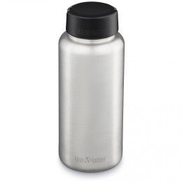 Sticlă oțel Klean Kanteen Wide w/Wide Loop Cap - brushed stainless 1182 ml argintiu