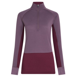 Tricou funcțional femei Icebreaker Women Mer 200 ZoneKnit LS Half Zip violet Dkber/Greplu/Cb