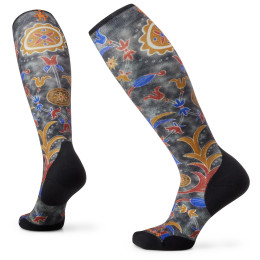 Șosete de schi Smartwool W Ski Tc Royal Floral Print Otc negru/albastru