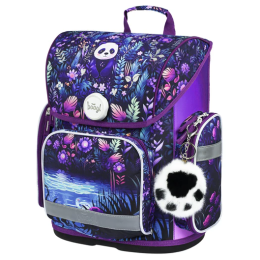 Ghiozdan clase primare Baagl Ergo violet Jungle Panda