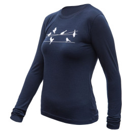 Tricou funcțional pentru femei cu mânecă lungă Sensor Merino Active Songbirds