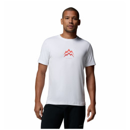 Tricou bărbați Columbia Parsons Point™ SS Graphic Tee alb White, Pointed Peaks