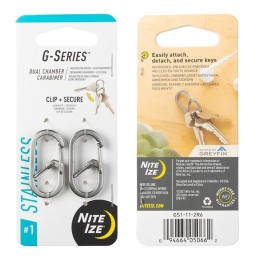 Set carabiniere Nite Ize G-series #1 argintiu Stříbrná