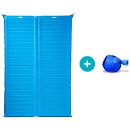 Saltea gonflabilă Therm-a-Rest NeoAir Camper Duo + Pumpa Torr albastru MediterraneanBlue