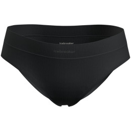 Chiloți funcționali femei Icebreaker W Mer Rib Lotus Hipster negru Black