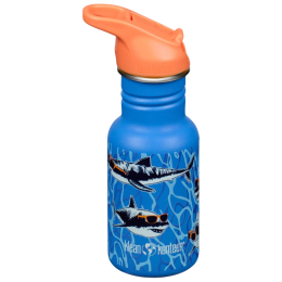 Sticlă copii Klean Kanteen Kid Classic Narrow 12oz (w/Flip Seal Sport Cap) albastru sharks in shades