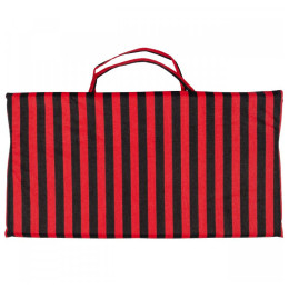 Saltea plajă Yate Șezlong de plajă - dungi negru/roșu