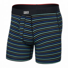 Boxeri Saxx Vibe Xtra Super Soft Boxer Brief Fly albastru / negru gent's stripe-sport blue