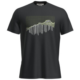 Tricou bărbați Icebreaker Men Merino 150 Tech Lite III SS Tee Pinnacle Grid negru Black