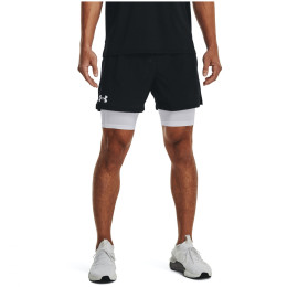 Pantaloni scurți bărbați Under Armour Vanish Wvn 2in1 Vent Sts negru/alb