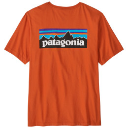 Tricou bărbați Patagonia P-6 Logo T-Shirt portocaliu/ Coal Orange