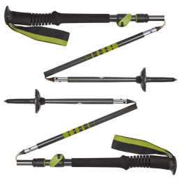 Bețe de trekking Black Diamond Distance Plus FLZ 125 cm negru/galben