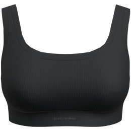 Bustieră Icebreaker W Mer Rib Lotus Bra negru Black