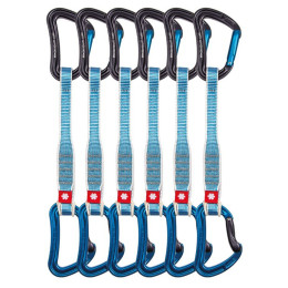 Set bulce echipate Ocún Raven Qd Zoom 20 Cm 6-Pack albastru Blue