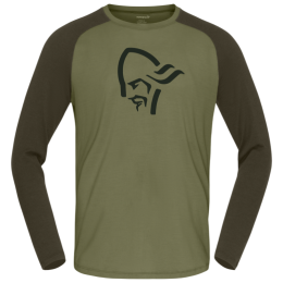 Tricou funcțional bărbați Norrona femund pureUll Long Sleeve olive Loden Green