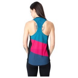 Maiou femei Drexiss Fit Stripe Pink negru/albastru