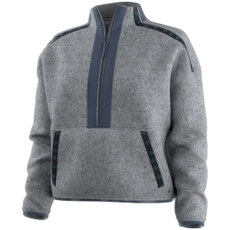 Hanorac funcțional de damă Smartwool Women's Second Cut Fleece 1/2 Zip albastru Light Navy