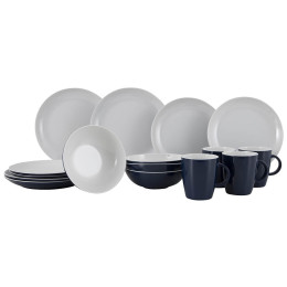 Set vase Gimex Solid Line Blue/White 16 pcs albastru