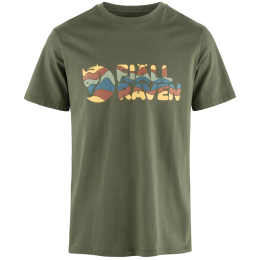 Tricou bărbați Fjällräven Multicolor Logo T-shirt M verde Laurel Green