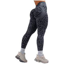 Colanți femei Nebbia Push-Up Compression Leopard Leggings Primal negru BLACK LEOPARD