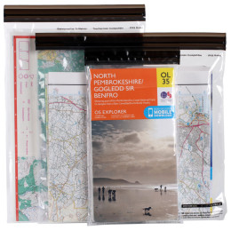 Husă de voiaj pentru acte LifeVenture DriStore LocTop Bags, For Maps gri