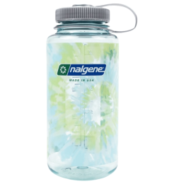 Sticlă Nalgene Wide Mouth Tie-Dye Print 1000 ml albastru deschis Seafoam w/Platinum Blue Tie Dye