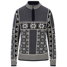 Bluză femei Dale of Norway Vardåsen Fem Sweater albastru închis/alb Marine Offwhite