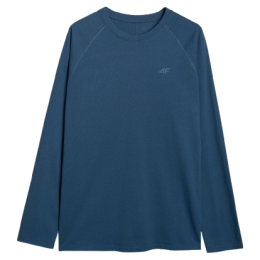 Tricou bărbați 4F Longsleeve M474 albastru DENIM