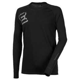 Tricou funcțional pentru bărbați Progress DF NDR Print "E" imprimeu negru černá