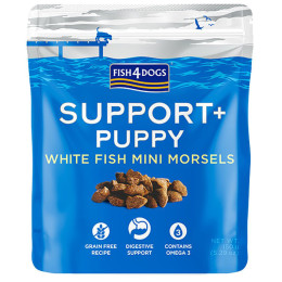 Recompense pentru câini Fish4Dogs Puppy White Fish Morsels Digestion 150g