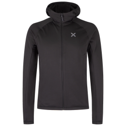Hanorac funcțional bărbați Montura Fadis Grid Hooded Maglia negru Black