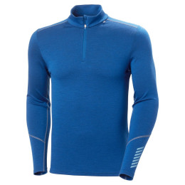 Tricou funcțional bărbați Helly Hansen Lifa Merino Midweight 1/2 Zip albastru