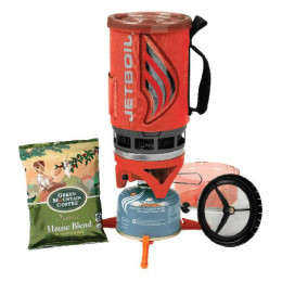 Arzător pe gaz Jet Boil Flash with Coffee press roșu / gri