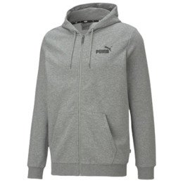 Hanorac bărbați Puma ESS Small Logo FZ Hoodie TR gri/alb gray