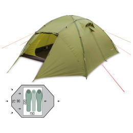 Cort turistic Pinguin Tornado 2 CN Duralu