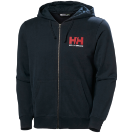 Hanorac bărbați Helly Hansen Hh Logo Full Zip Hoodie 2.0 albastru închis Navy