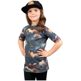 Tricou funcțional copii Drexiss All Alpine Peaks Merino Active
