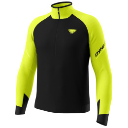 Tricou funcțional bărbați Dynafit Alpine L/S 1/2 Zip Tee M negru/galben 5A31 - ultra yellow/0910