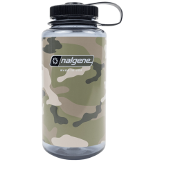 Sticlă Nalgene Wide Mouth Camo Print 1000 ml gri/negru Gray w/Black Camo